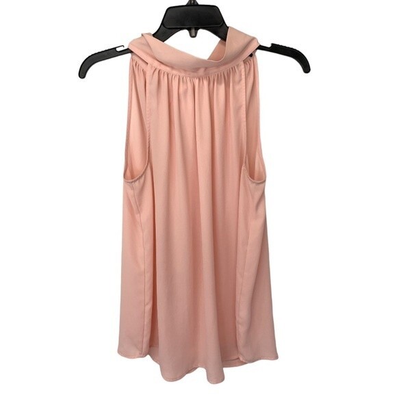 J. Crew | Pale Pink Sleeveless Neck Tie Silky Top 4 - Picture 1 of 5